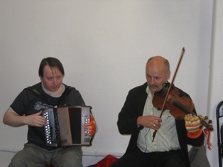 Stéphane (l'accordéoniste) et Loig (le violoniste)